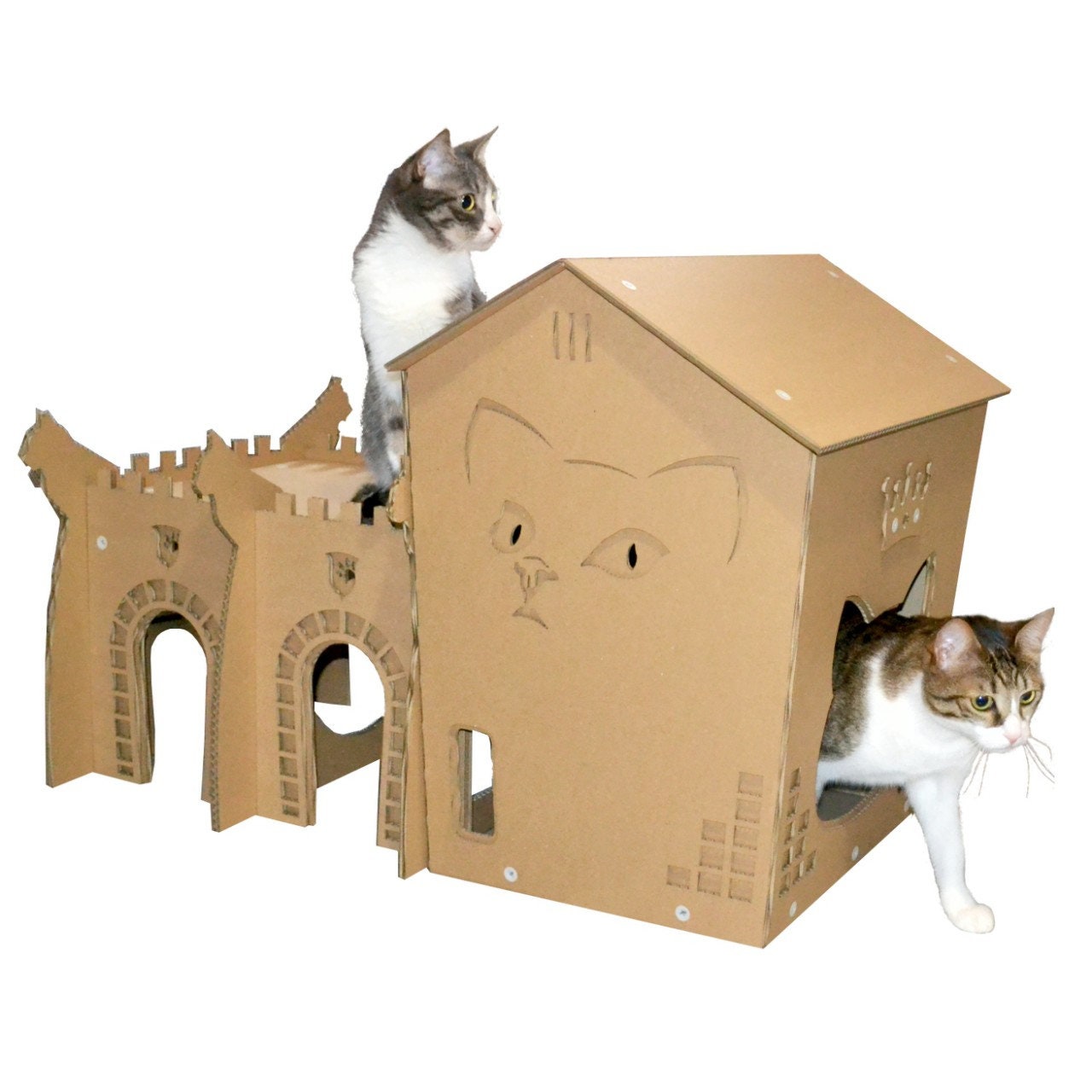 Air Cat Cardboard Cat House - Cacao Pets