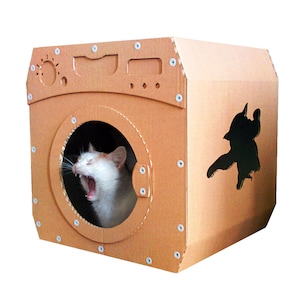 Wash Cardboard Cat House