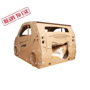 Smart Cardboard Cat House - Listo para usar