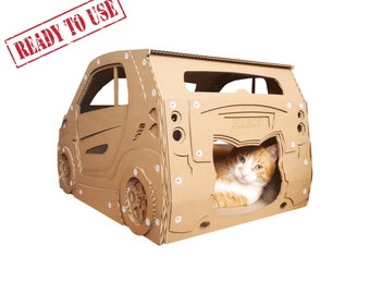 Smart Cardboard Cat House - Prêt à l’emploi