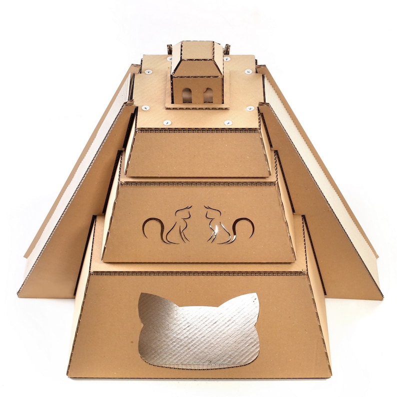 Mayan Pyramid Cardboard Cat House image 6