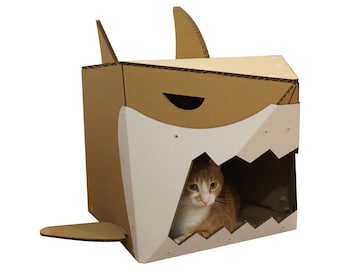 Great White Cardboard Cat House