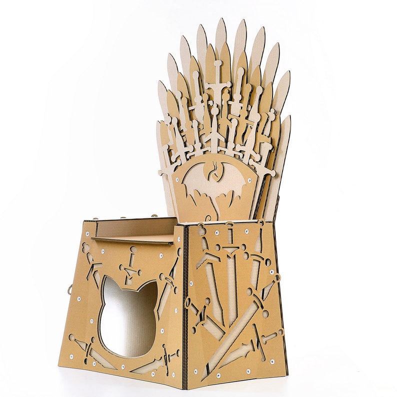 Iron Throne Cardboard Cat House zdjęcie 8