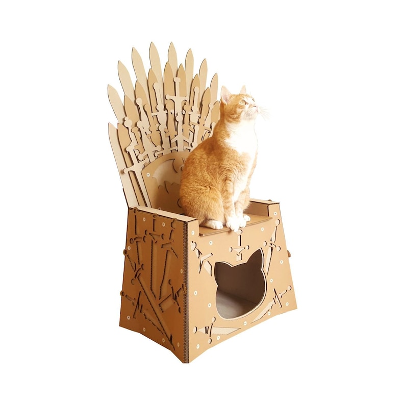 Iron Throne Cardboard Cat House image 1