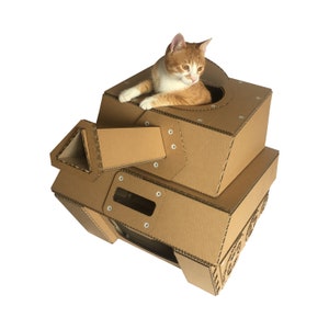 Tank Cardboard Cat House