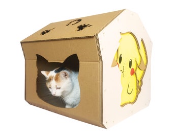 Pokemon carton chat maison