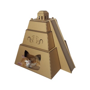 Mayan Pyramid Cardboard Cat House image 1