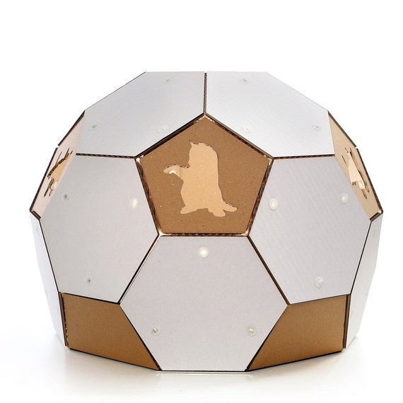 サッカ－ボ－ル型猫の小屋 サッカー ホワイト 段ボール キャットハウス - Etsy 日本