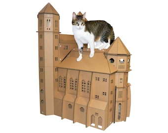 Maison de chat en carton de l’église Saint-Paul