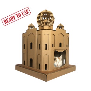 Taj Mahal Cardboard Cat House - Pronto para usar