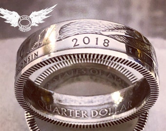 2010 to 2021 Silver State coin ring America the Beautiful Quarter pick your State US 25 cent Jewlery