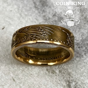 2021 1/2 ounce $25 Gold Eagle coin ring patina