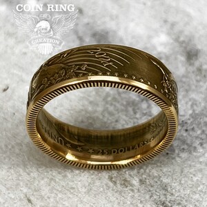2021 1/2 ounce $25 Gold Eagle coin ring patina