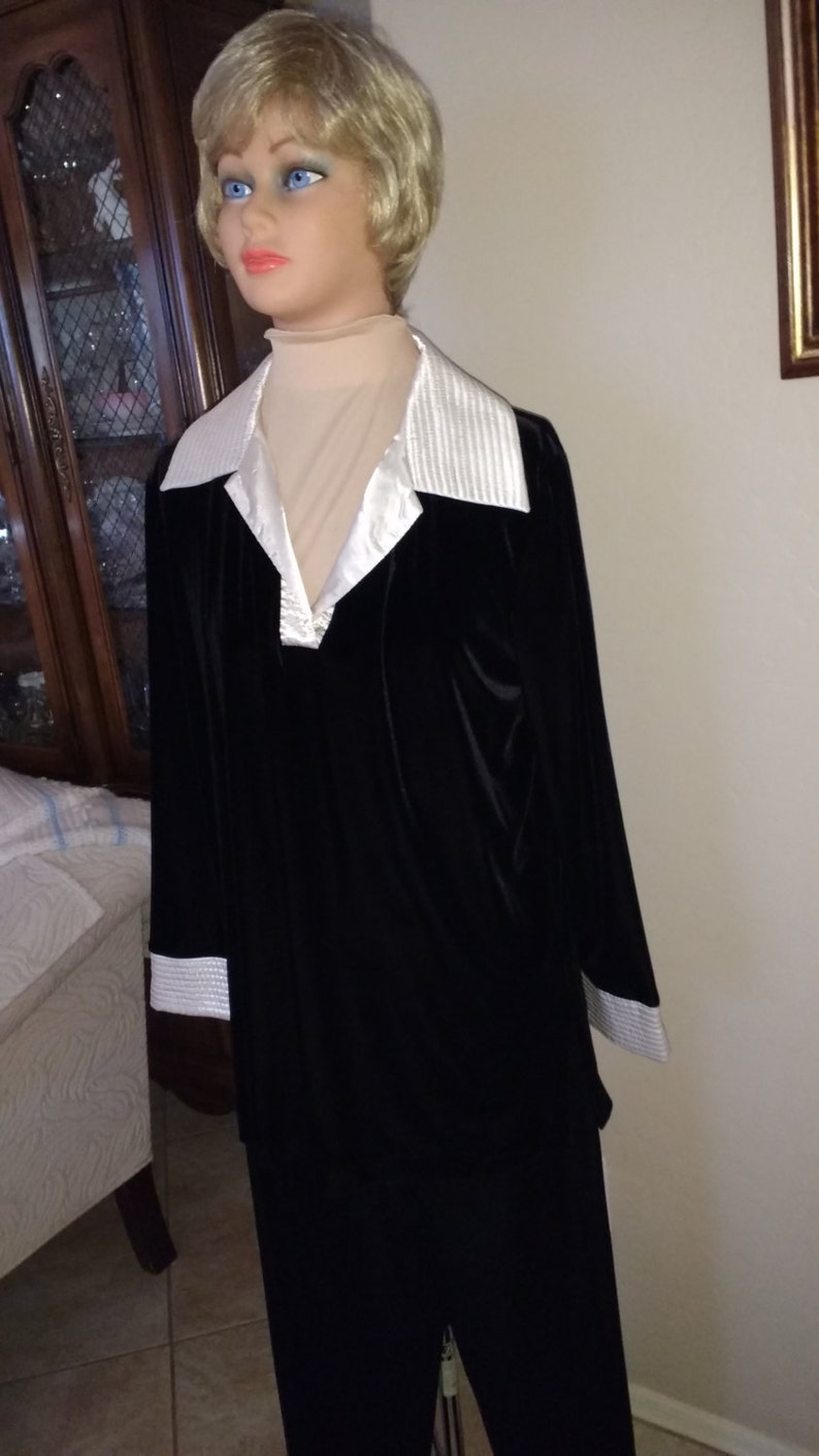 black evening trouser suit