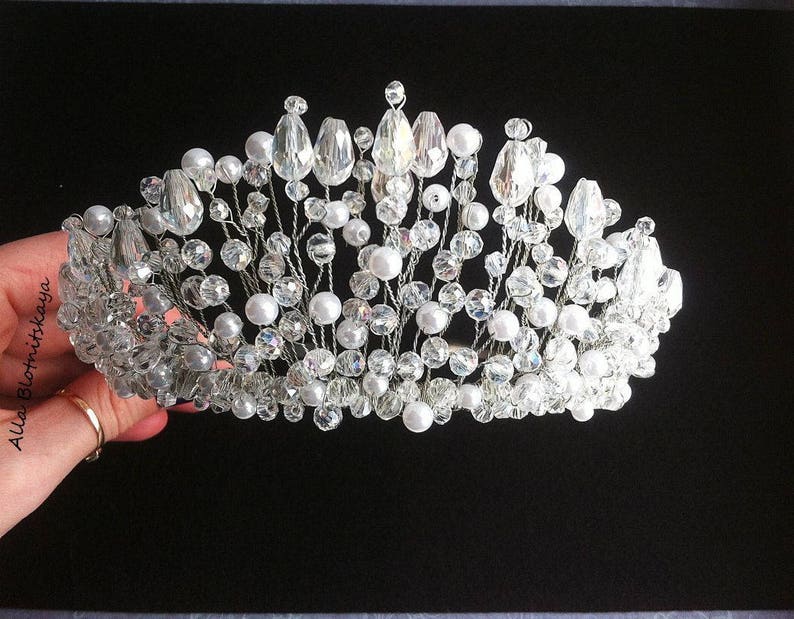 Silver Silver Rhinestone Wedding Tiara,Princess Tiara Royal Bridal Crown graduation Silver Princess Crown Silver Bridal Tiara wedding