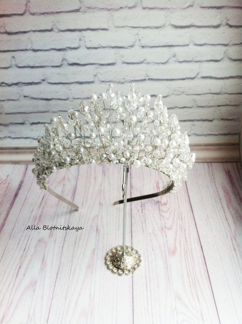 Silver Silver Rhinestone Wedding Tiara,Princess Tiara Royal Bridal Crown graduation Silver Princess Crown Silver Bridal Tiara wedding