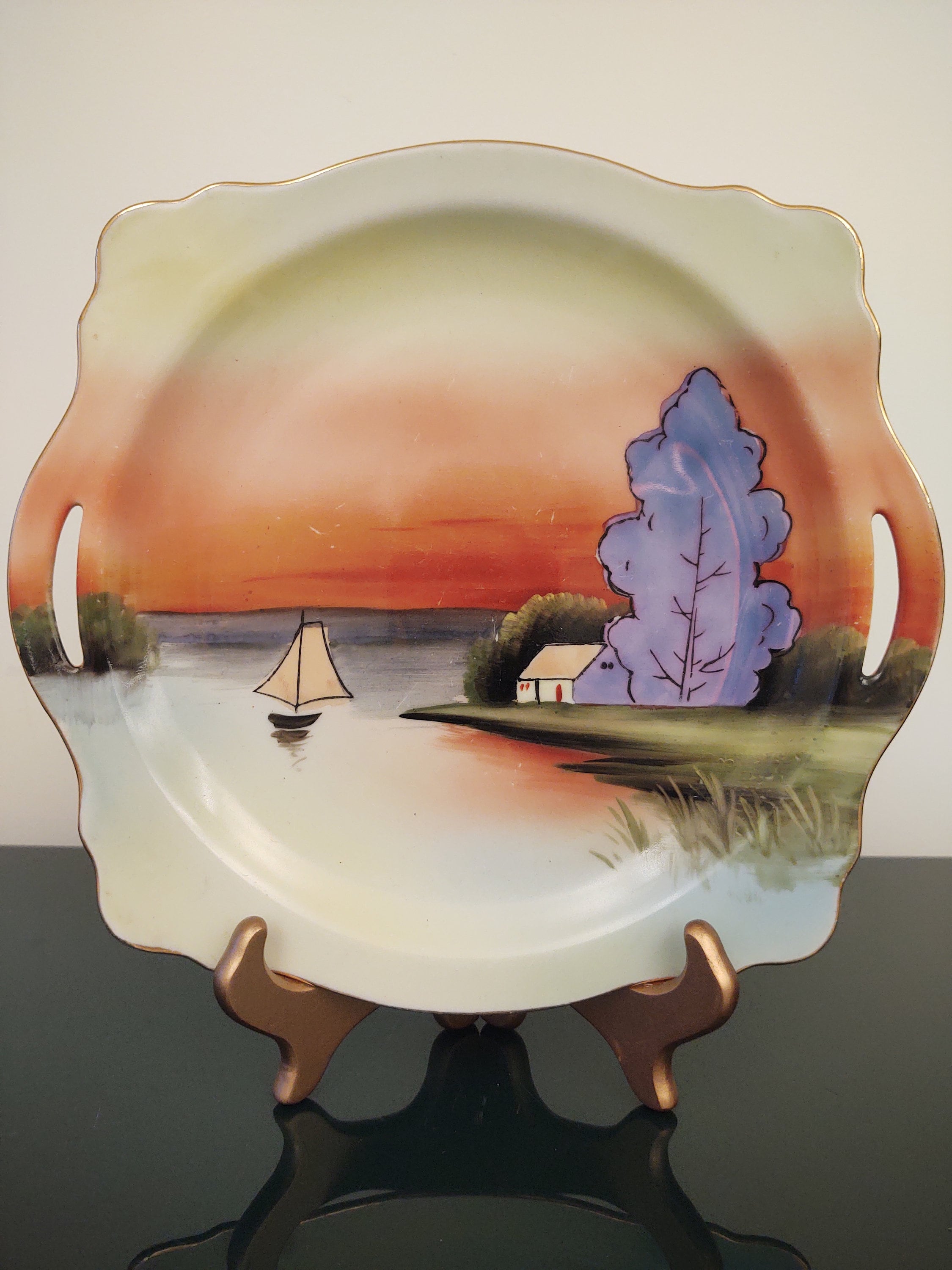 Noritake Lake Scene - Etsy