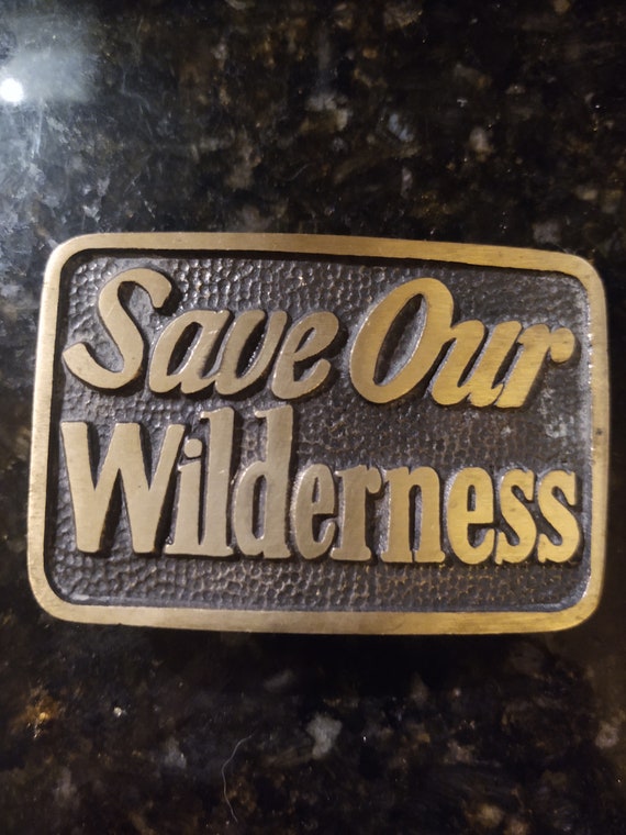 Save Our Wilderness Belt Buckle Solid Brass