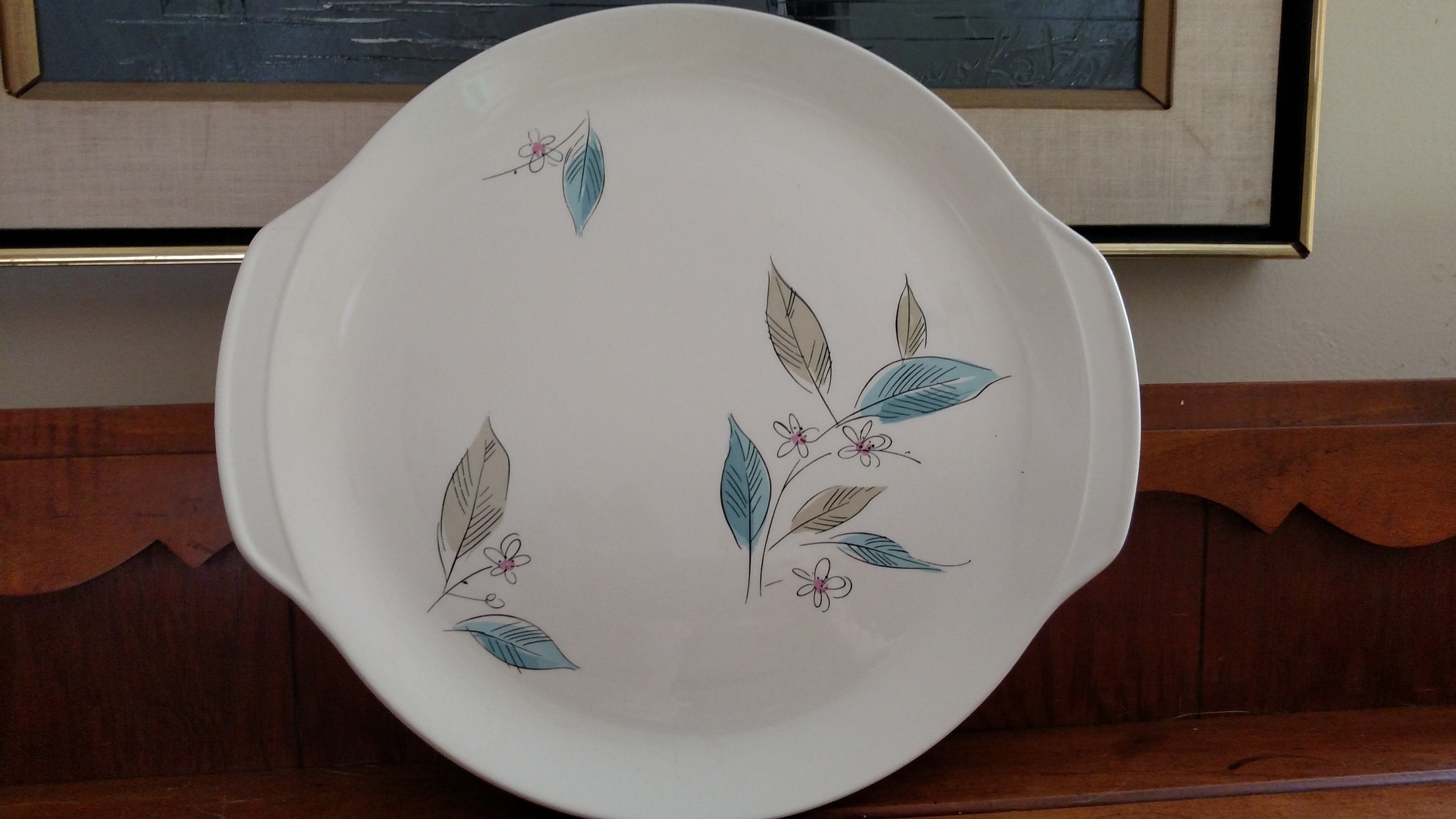 Vintage Maple Leaf Bread and Butter Plates by Salem China Co circa