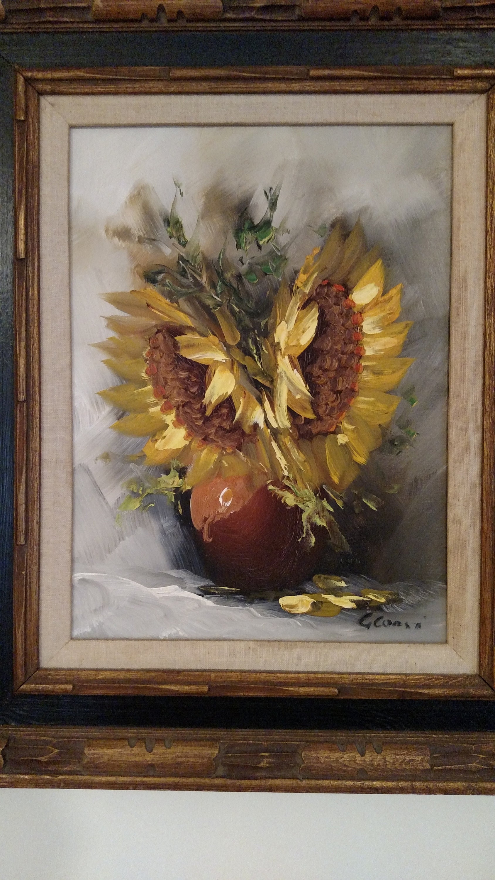 Mid Century Oil on Canvas Impasto Still Life Painting of - Etsy