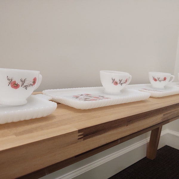 Fire King Milk Glass Plates Etsy