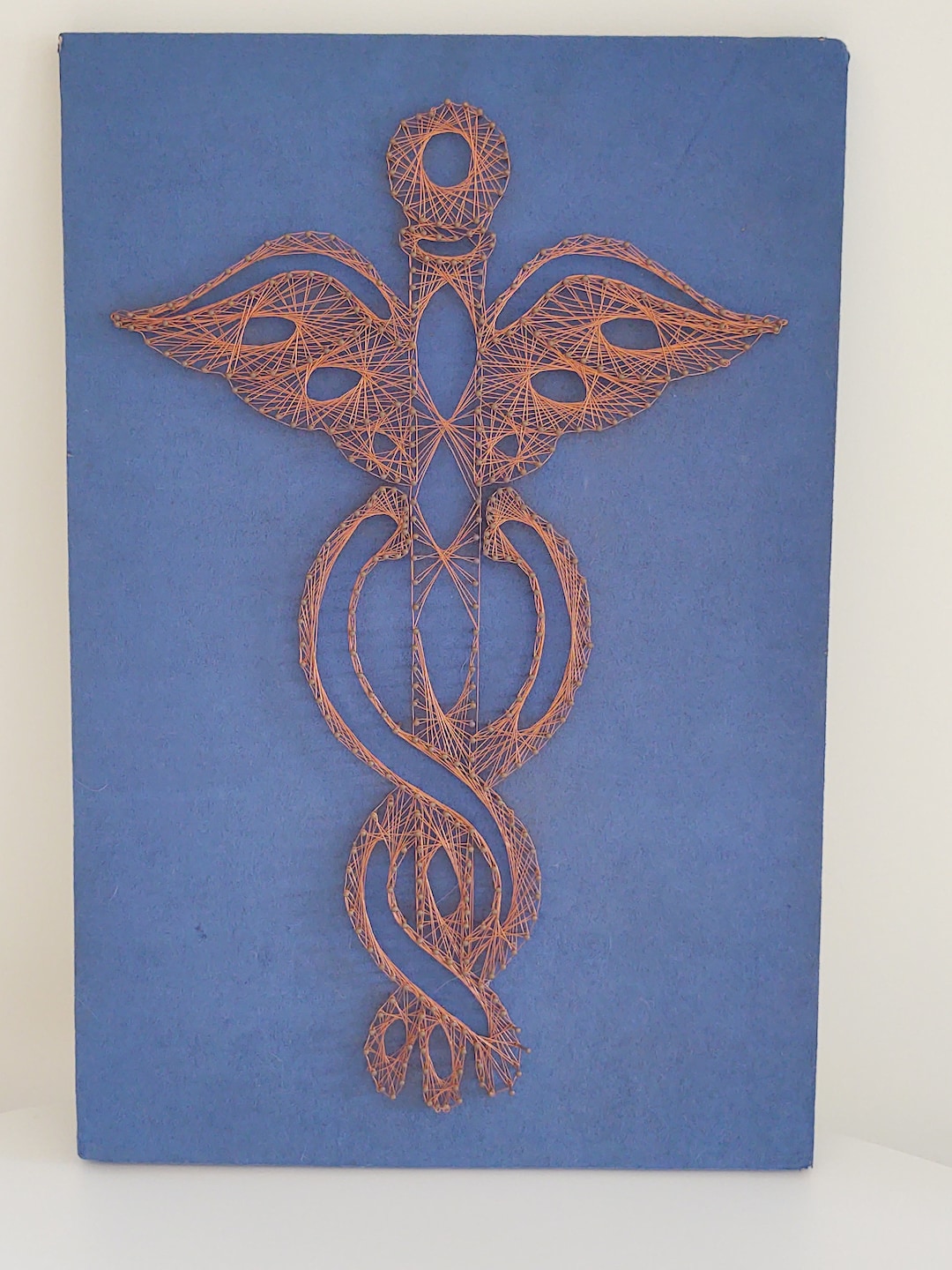Caduseus, Vintage Copper Wire String Art Etsy