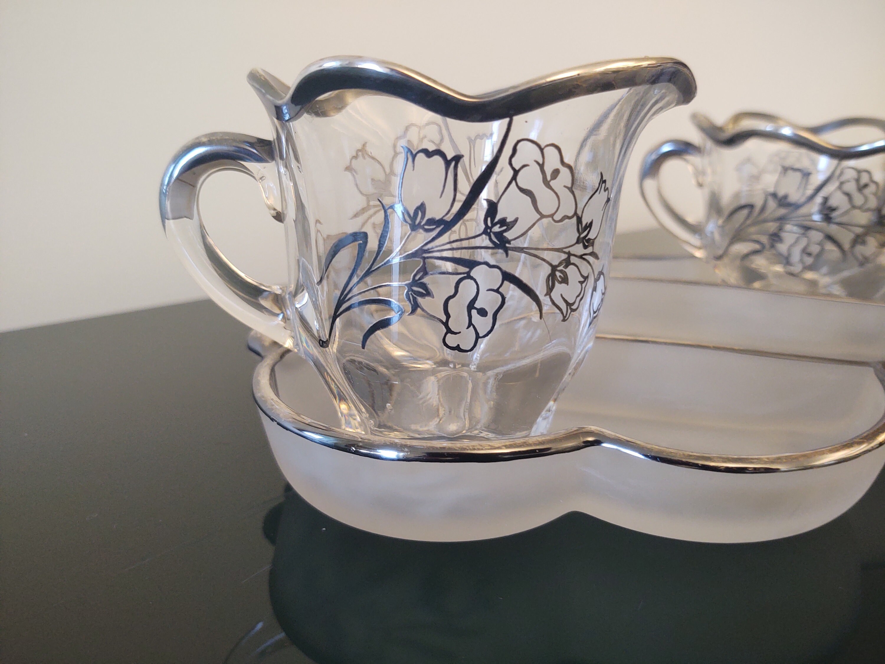 Duncan & Miller Canterbury Pattern Creamer Sugar and Relish Etsy