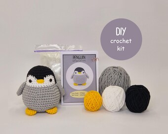 DIY amigurumi crochet kit penguin