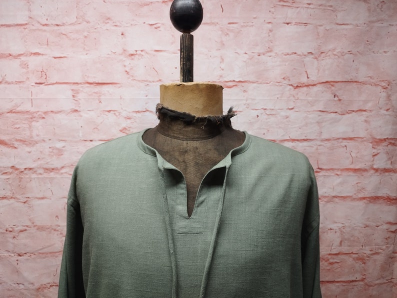 Linen/viscose Shirt With Ties, Medieval Shirt, Fantasy Shirt, Festival ...