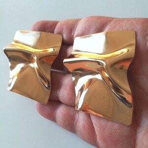 Orecchini Geometrici, Orecchini d'oro Irregolari, Orecchini Statement ondulati, Orecchini di Grandi Dimensioni Asimmetrici, Regalo per Donna