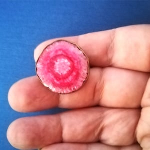 Geode Quartz Ring, Gold Ring, Handmade Druzy Ring, Gift for Her, Customized Jewelry, Healing Gemstones, Christmas gift, Natural Gemstones,