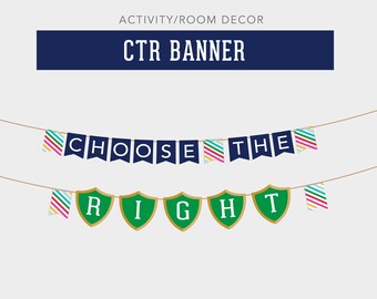 正しい選択、バナー、CTR シールド、レッスンのヘルプ、LDS プライマリー、印刷可能