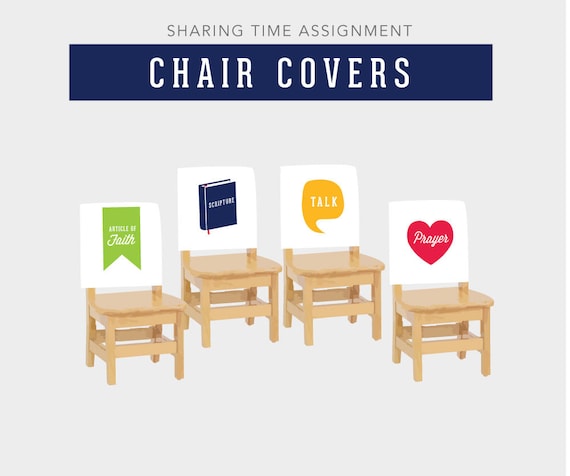 Lds Primary Sharing Time Chair Covers Assignments Seat Covers Etsy