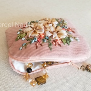 borsa per donna borse in tessuto borsa fatta a mano borsa ricamata borsa fotografica boho borsa piccola borsa cosmetica custodia per telefono astuccio rosario avorio viola rosa