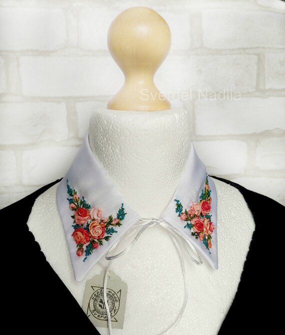 Broderie col chemise sale