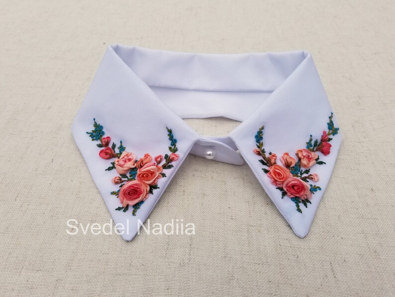 false shirt collar \u00a0decorative collar \u00a0patch collar shirt gift wrap,handwork embroidery with ribbons, fake shirt collar collar for women