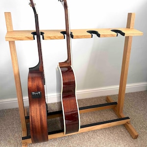 Guitar Stand – Rack for 4 Guitars | Electric, Acoustic, Bass | Made to Order Instrument Holder