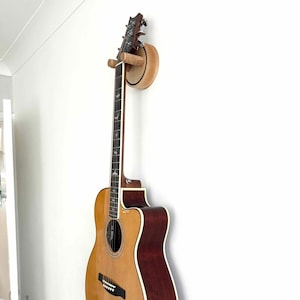 Guitar wall mount maple - Music Room Decor -  Acoustic, Electric, Bass, Ukulele