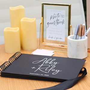 Personalized Guest Book - Bridal Shower Gift - Custom Wedding Reception Guest Book - Modern Wedding Guest Book - Traditional Guest Book