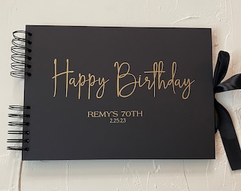 Modern Birthday Guest Book - Birthday Guest Book - Personalized Guest Book - Photo Book - Gift for men and women - Birthday Party Gift