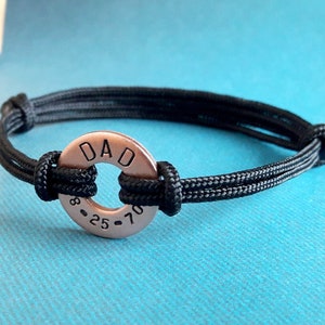Custom Memorial Bracelet in Memory of Dad Loss of Mom Loss of a loved one Memory Bracelet Loss of Dad In Memory of Mom Remembrance Bracelet