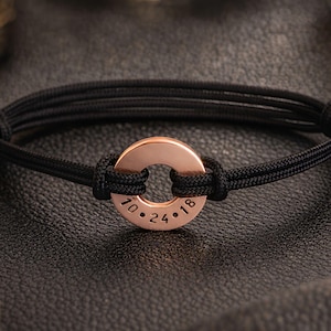 Mens Bracelet Men Custom Date Bracelet Personalized Gift for Men Special Date Jewelry Anniversary Gift for Him Bracelet Husband Boyfriend