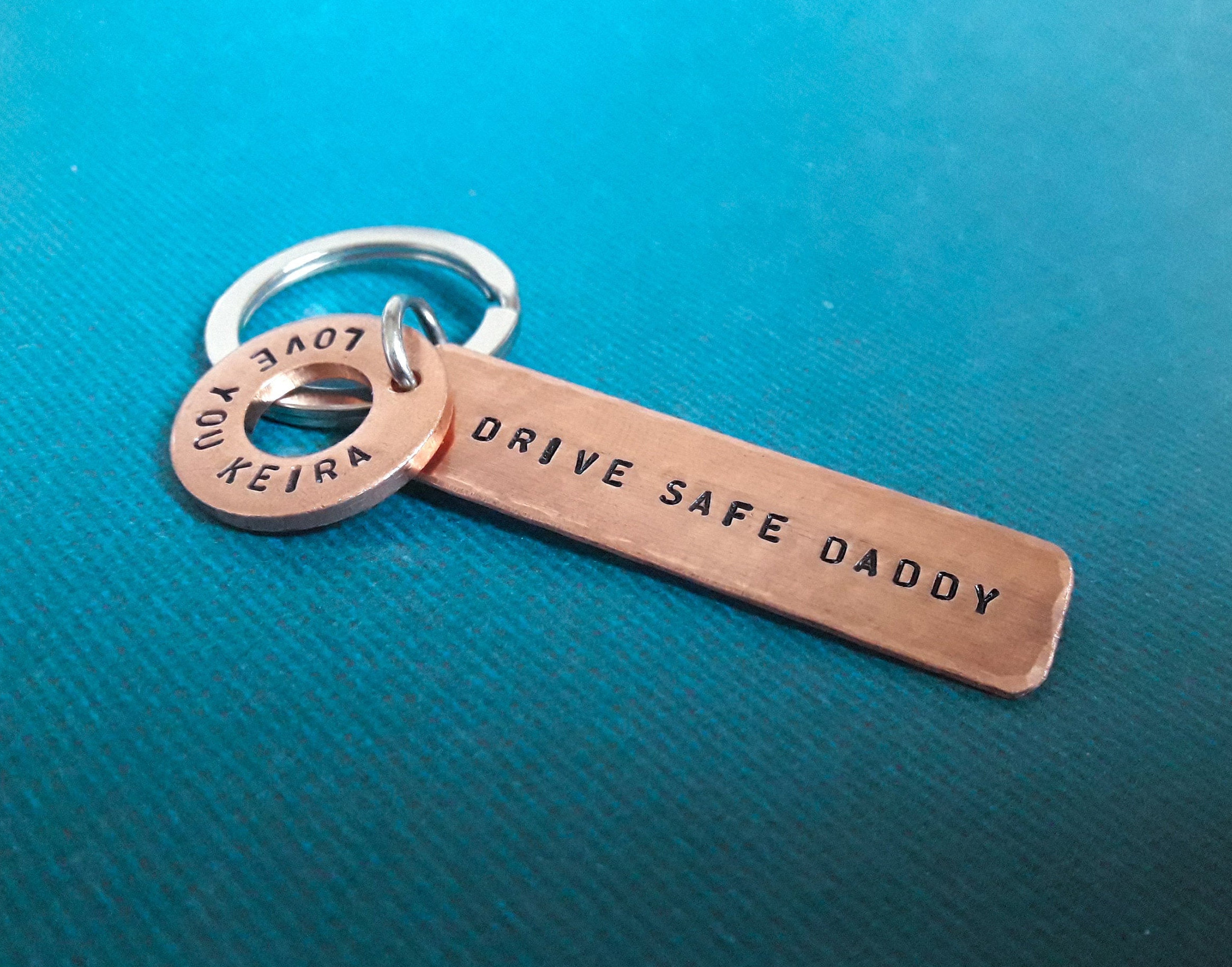 Personalized Keychain for Him Customized Keychain for Dad Name Etsy