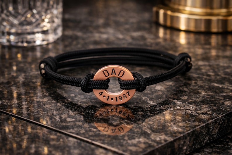Custom Memorial Bracelet in Memory of Dad Loss of Mom Loss of a loved one Memory Bracelet Loss of Dad In Memory of Mom Remembrance Bracelet image 1