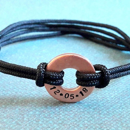 Custom Mens Leather Bracelet Personalized Leather Bracelet Etsy UK