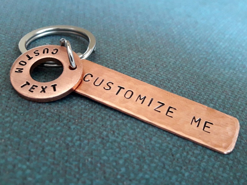 Personalized Keychain for Him Customized Keychain for Dad Name Etsy