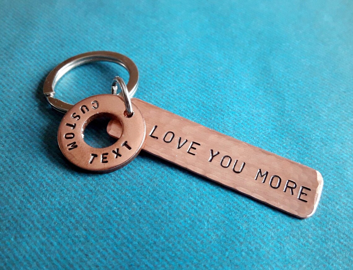 I Love You More Keychain Boyfriend Valentine Gift for His and Etsy