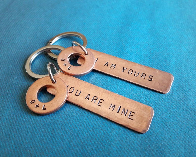 Couples Keychain Set His and Hers Gift Matching Set of 2 You Etsy