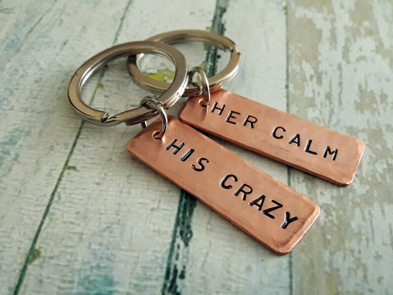 Couples Keychain Set His and Hers Gift Matching Set of 2 You Etsy