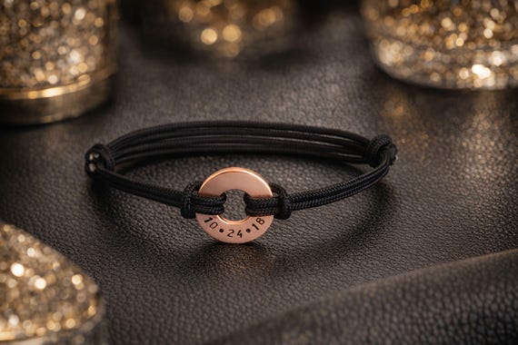 Mens Bracelet Men Custom Date Bracelet Personalized Gift for Men Special Date Jewelry Anniversary Gift for Him Bracelet Husband Boyfriend